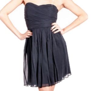 J Crew Silk Chiffon Arabella Cocktail Dress Black Size 6  EUC Party Formal